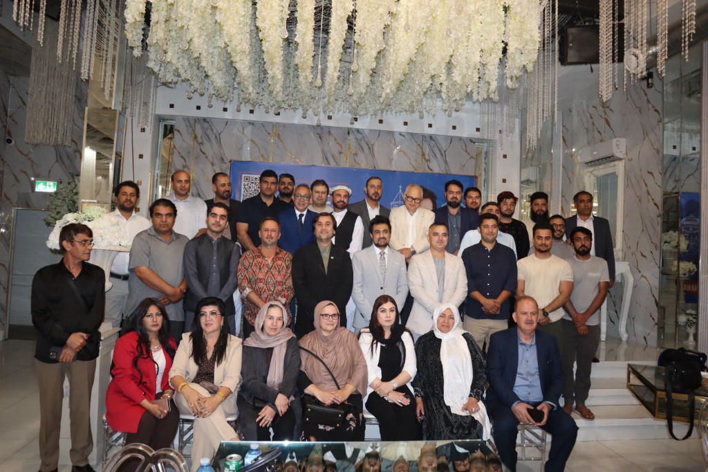 Community gathering with campaign supporters